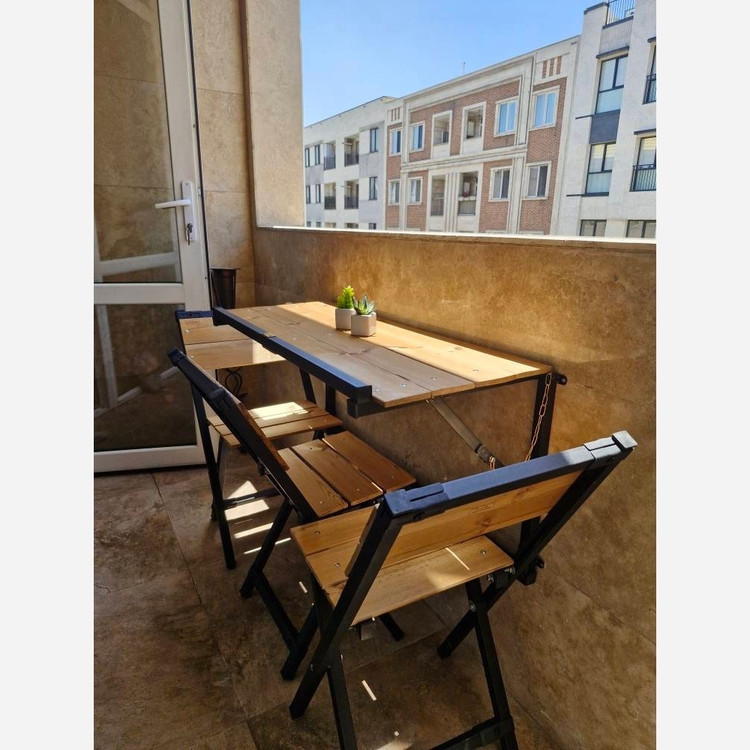 ست میز دیواری تاشو سه نفره
