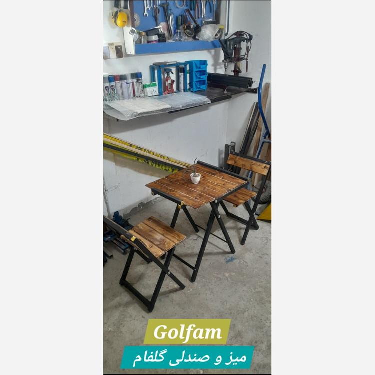 میز و صندلی دو نفره تاشو گُلفام